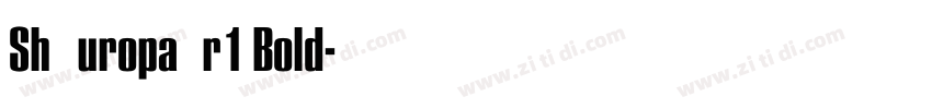 Sh EuropaNr1 Bold字体转换